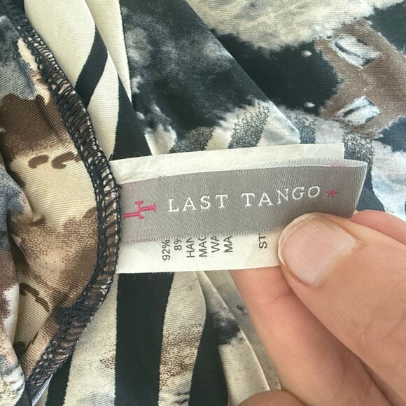 Y2K Flare Pants Animal Print Stretch Trousers Last Tango Retro Glam Womens M - Picture 4 of 6